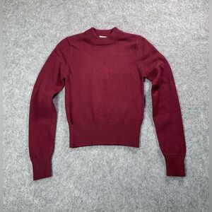 Zara Women's Scoopneck Sweater in Deep Burgundy